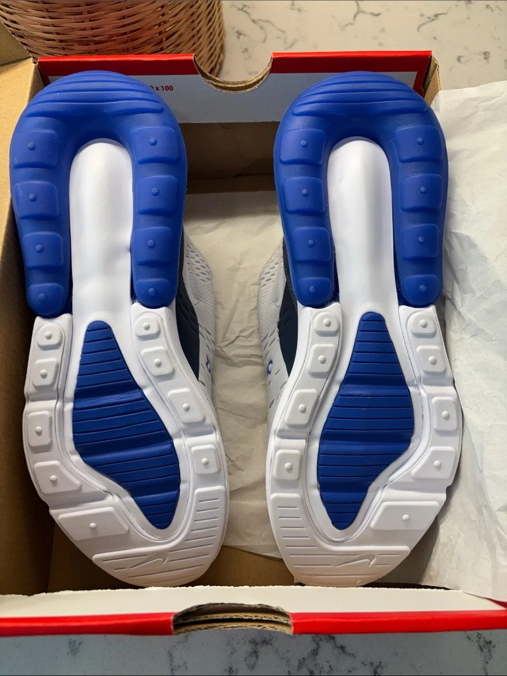 Nike Air Max 270 Kids Sneakers - White, Blue & Gray